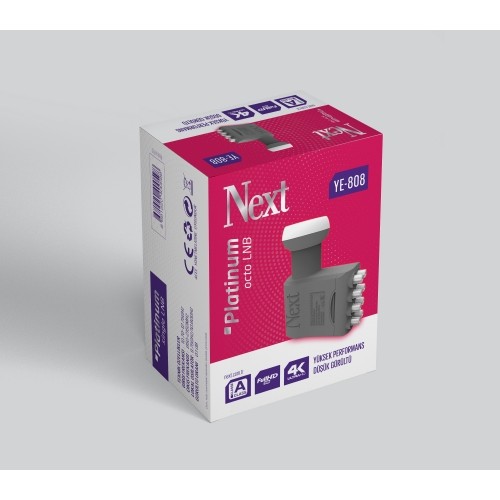Next YE-808 Octo Platinum LNB | 8 Çıkışlı Çoklu Uydu Bağlantısı